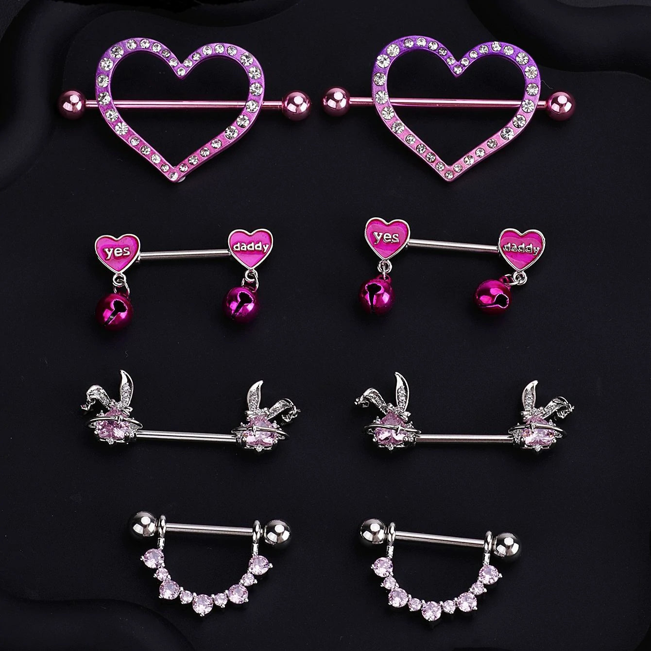 16G 14G Nipple Piercing Jewelry Tongue Rings Hypoallergenic Surgical S QIAO Crystal 16G 14G Nipple Piercing Jewelry Tongue Rings Hypoallergenic Surgical S QIAO Crystal