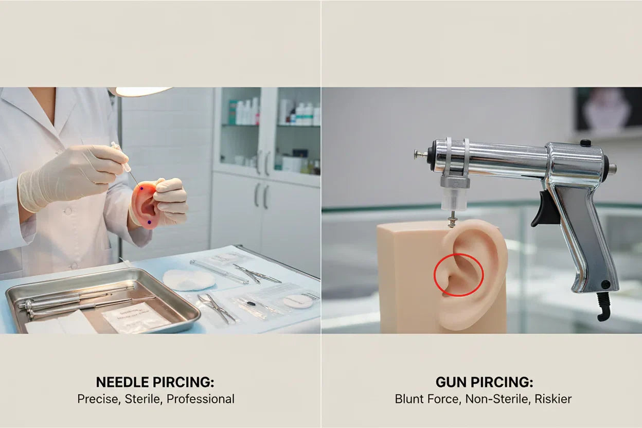 Needle vs Gun Piercing: Which Hurts Less and Heals Better?