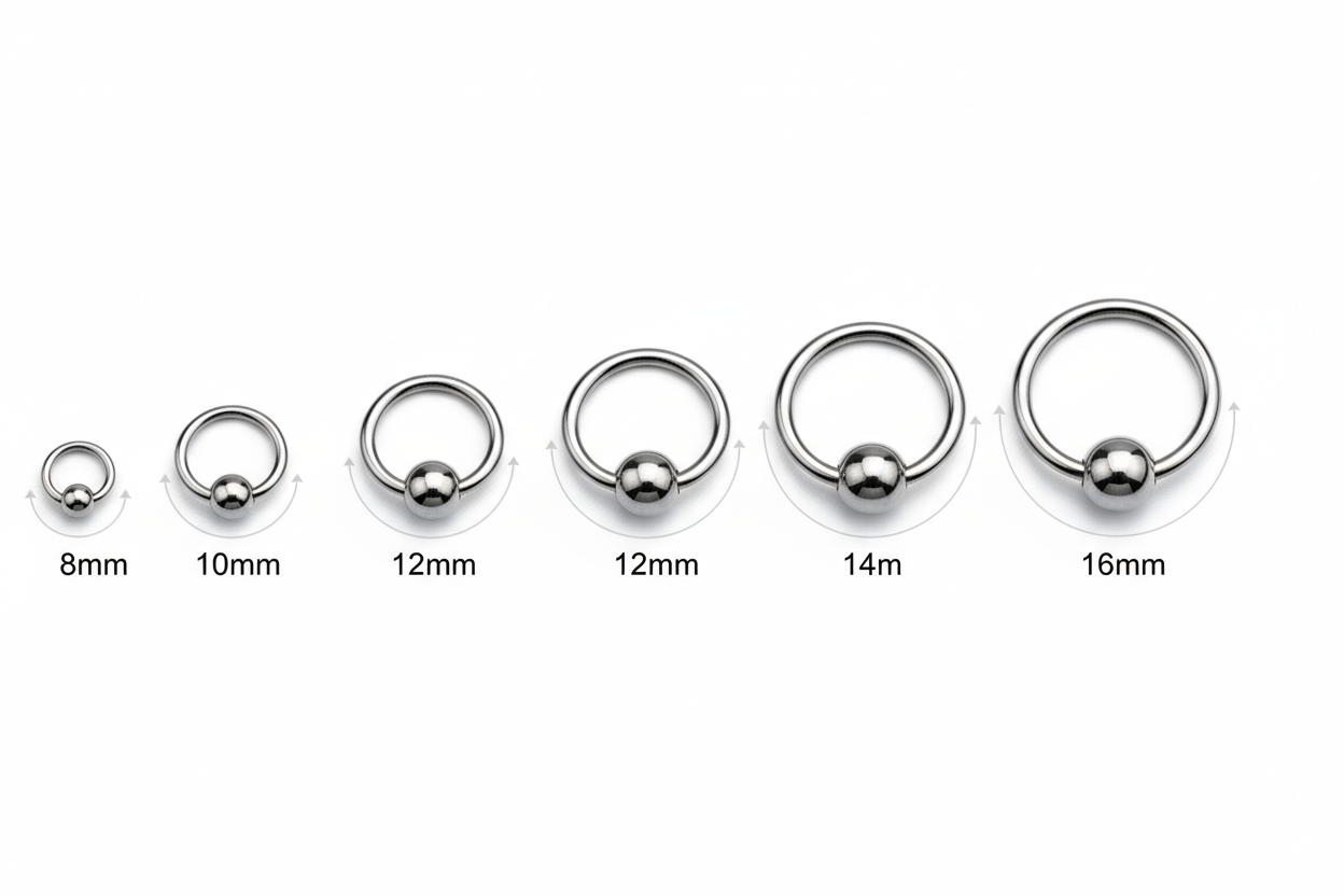 Captive Ring Sizing Guide: How to Choose the Right Fit for Any Piercing - QIAO Crystal