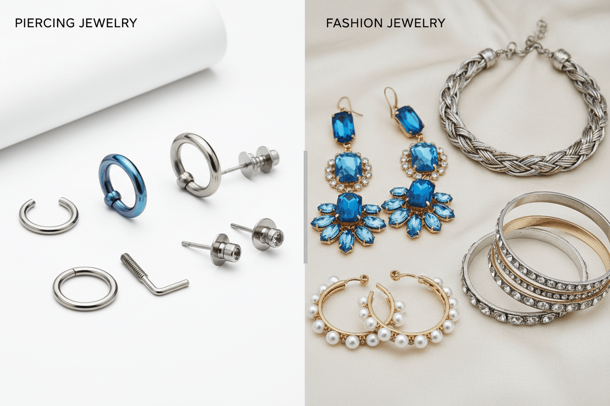 Piercing Jewelry vs. Fashion Jewelry: What’s the Difference? - QIAO Crystal
