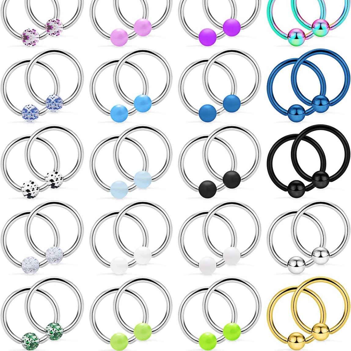 $1.99 Circular Barbells & Captive Bead Rings - QIAO Crystal