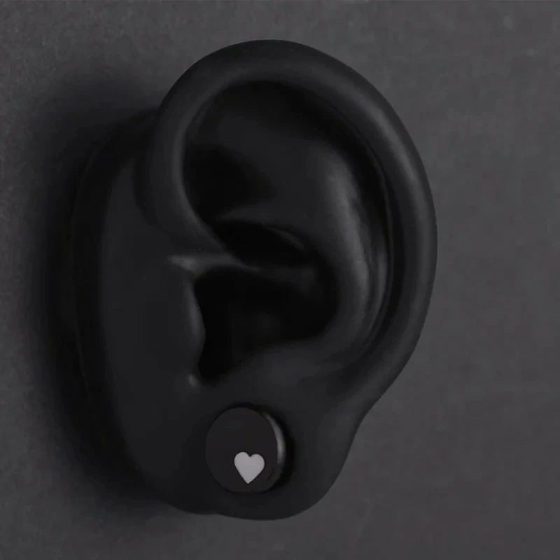 1 Pair Tunnels Heart Logo Earrings Expander Stretchers - QIAO CrystalQIAO CrystalQIAO Crystal