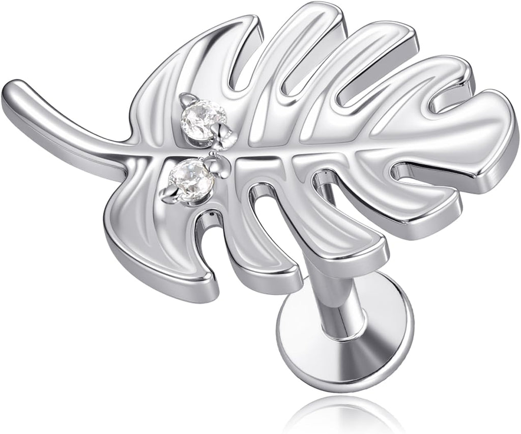 1 Piece Flat Back Earrings Cartilage Studs Tragus Conch Helix Piercings Cubic Zirconia Earring - QIAO CrystalQIAO CrystalQIAO Crystal