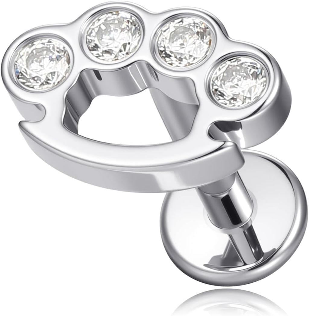 1 Piece Flat Back Earrings Cartilage Studs Tragus Conch Helix Piercings Cubic Zirconia Earring - QIAO CrystalQIAO CrystalQIAO Crystal