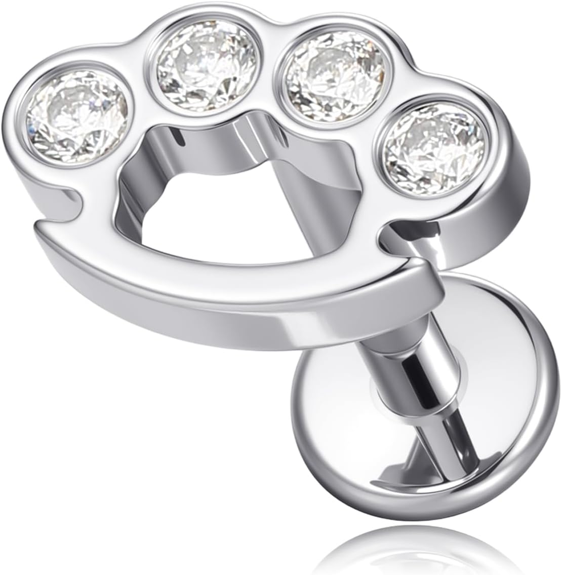 1 Piece Flat Back Earrings Cartilage Studs Tragus Conch Helix Piercings Cubic Zirconia Earring - QIAO CrystalQIAO CrystalQIAO Crystal