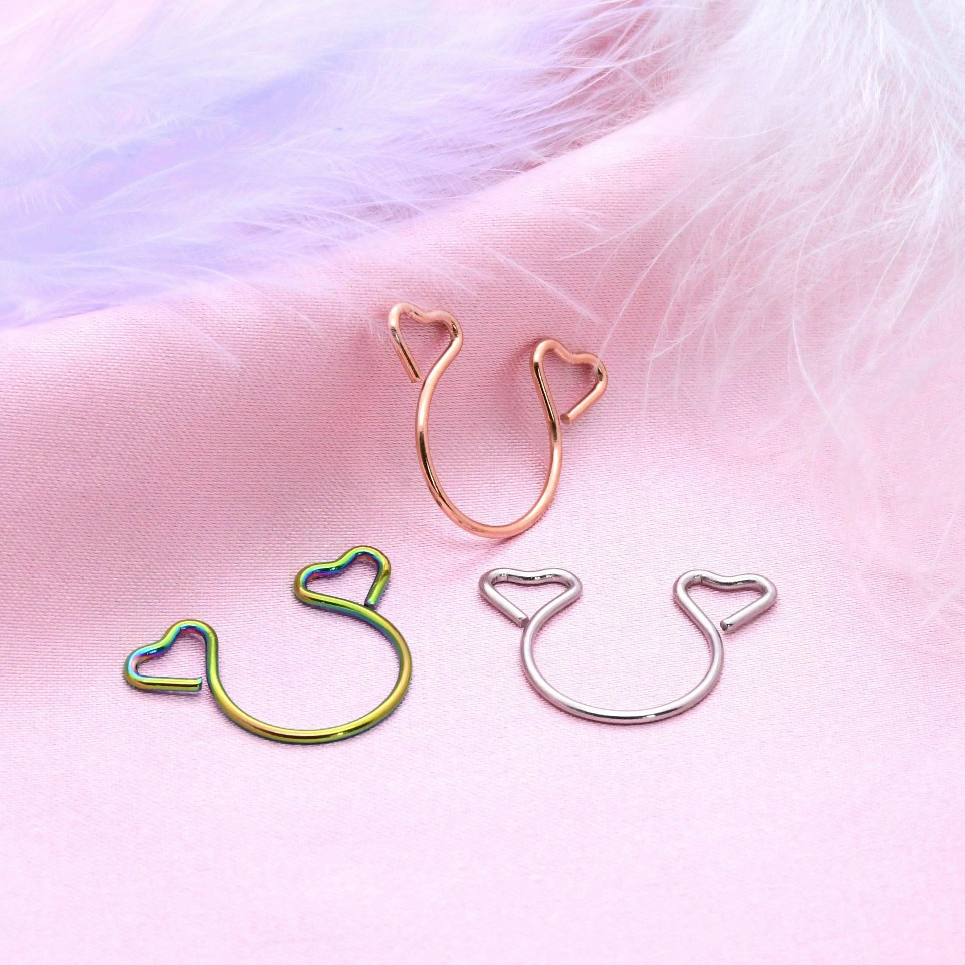 14G Heart Love Heart Nipple rings Barbell Bar Piercing Nipple Shield Sexy