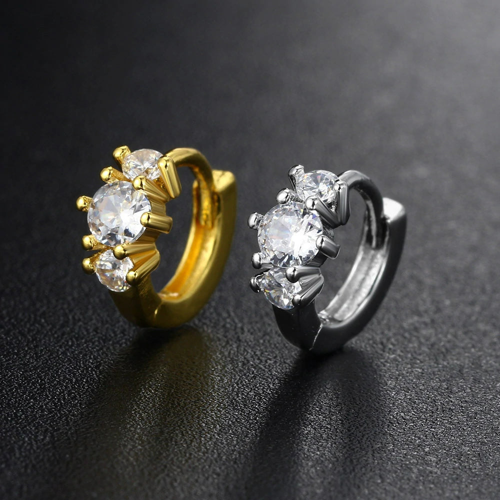 14K Gold Plated Surgical Steel Earrings Cute Heart Flower Bow Earrings Set Cubic Zirconia Earrings Studs