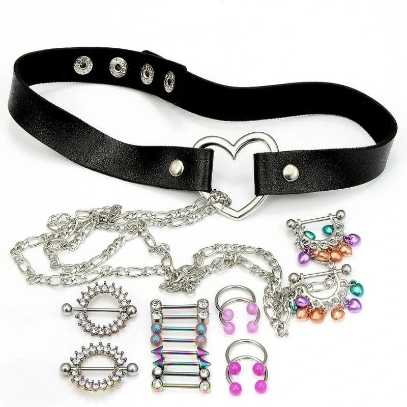 14G 16G Nipple Rings for Women Surgical Steel Purple Nipple Tongue Shield Barbell Ring Bar Nipplerings