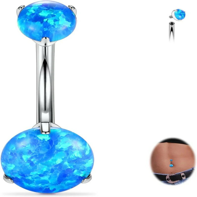 14G Belly Button Ring Titanium Belly Button Piercing Belly Ring Internally Threaded Navel Piercing Jewelry