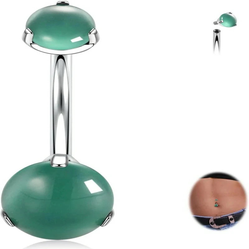 14G Belly Button Ring Titanium Belly Button Piercing Belly Ring Internally Threaded Navel Piercing Jewelry