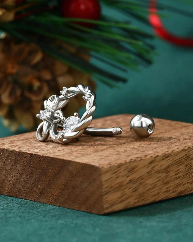 14G Christmas Belly Button Rings - Hinge Top Down Navel Rings