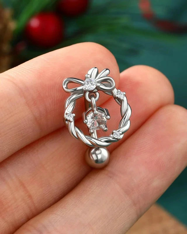 14G Christmas Belly Button Rings - Hinge Top Down Navel Rings