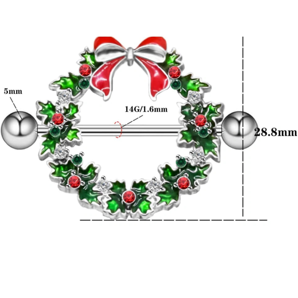14g-christmas-nipple-barbells-garland-ring-316l-surgical-stainless-steel-womens-body-piercing-jewelry-with-small-bell-size