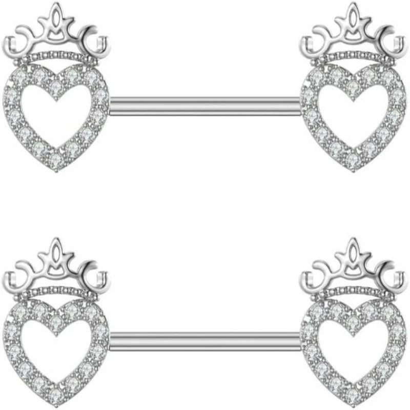 Love Heart Nipple Rings Tongue Ring Surgical Steel Nipple rings Piercing