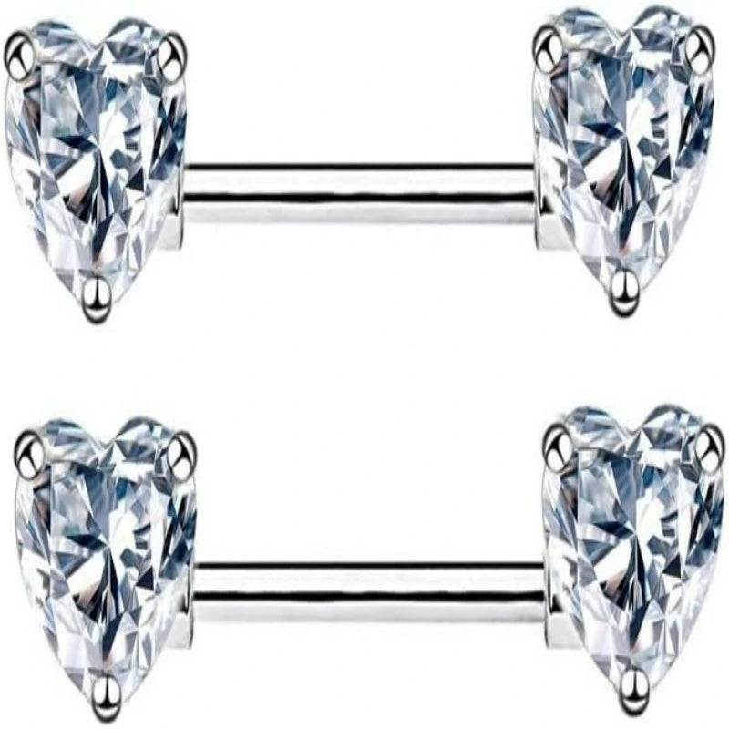 Love Heart Nipple Rings Tongue Ring Surgical Steel Nipple rings Piercing