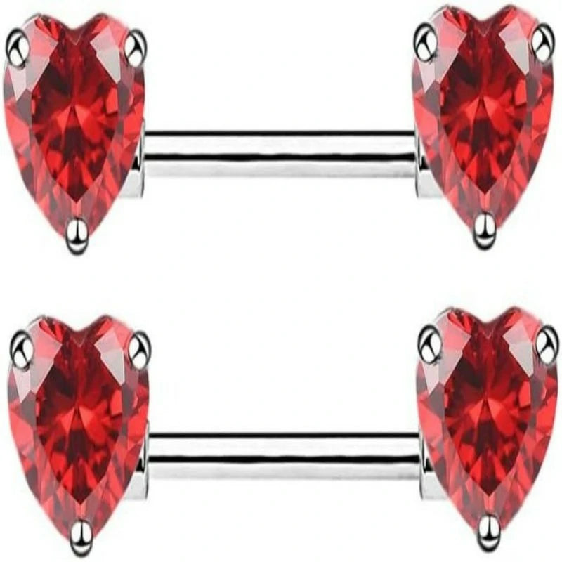 Love Heart Nipple Rings Tongue Ring Surgical Steel Nipple rings Piercing