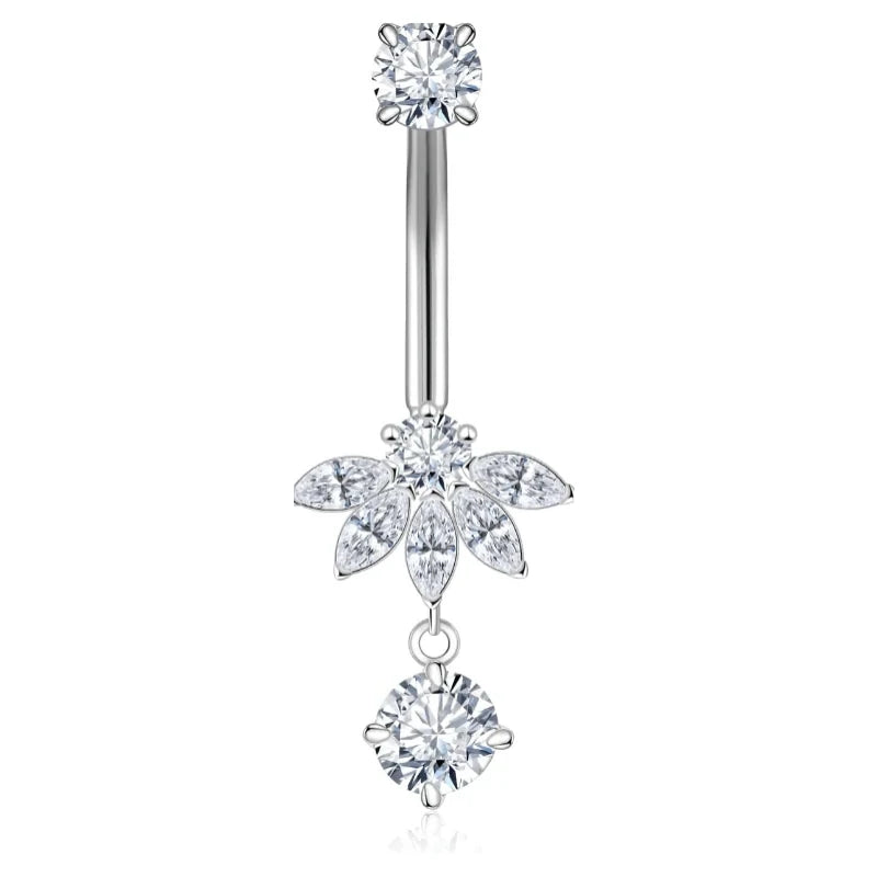 14G/1.6MM  925 Sterling Silver Belly Navel Piercing Rings for Women