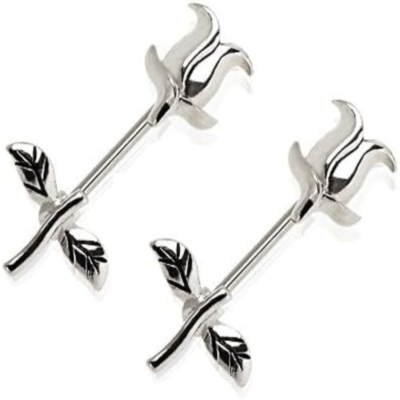 14GA 316L Surgical Steel Tulip Flower Nipple Barbells, Sold as a Pair - QIAO CrystalQIAO CrystalQIAO Crystal
