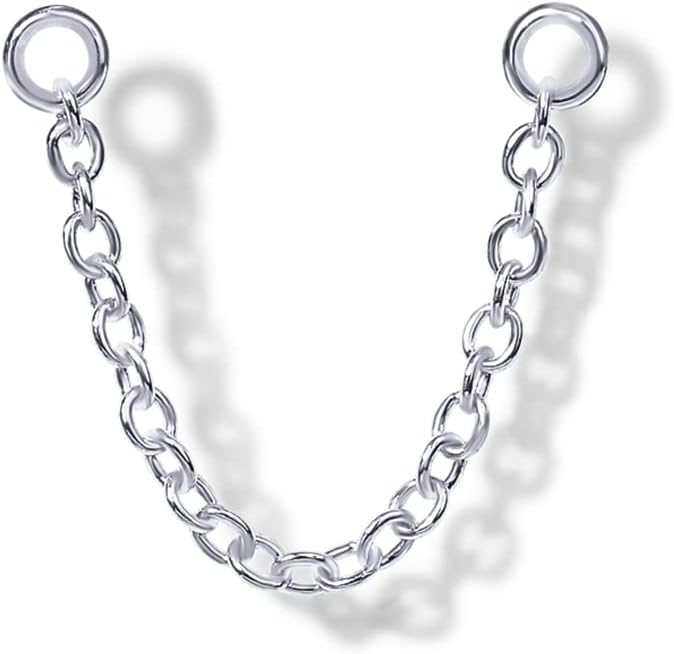 14K Earrings Chain Connectors Nose Rings Chain Studs Piercings Jewelry - QIAO CrystalQIAO CrystalQIAO Crystal