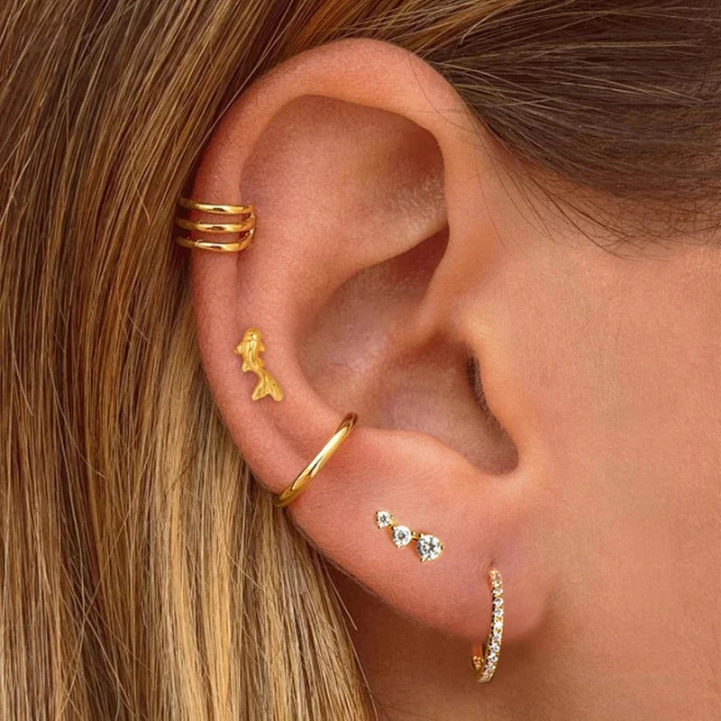 16G 8mm Titanium Flat Back Earrings Helix Tragus Conch Piercing Jewelry