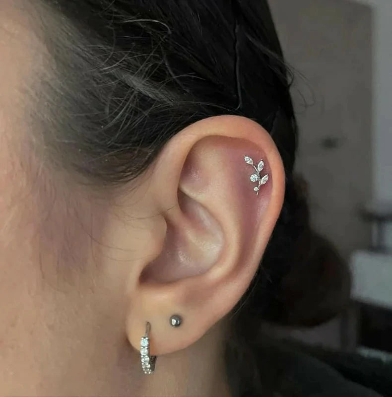 16G Titanium Flat Back Earrings Hypoallergenic Piercing Jewelry Internal Thread