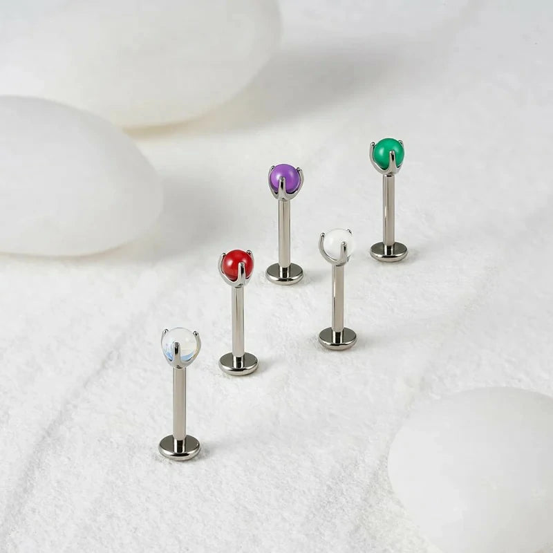 1PC 16G 6mm 8mm Cartilage Earring Stud for Tragus Conch Helix