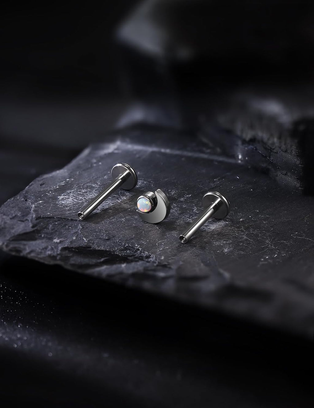 16G Astm F136 Titanium Internal Thread Flat Back Earrings Nose Studs Tragus Forward Helix Conch Cartilage Lobe Earrings - QIAO CrystalQIAO CrystalQIAO Crystal