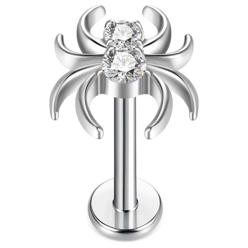 16g F136 Implant Grade Titanium Labrets Press Fit Threadless Push In Dainty Cartilage Helix - QIAO CrystalQIAO CrystalQIAO Crystal