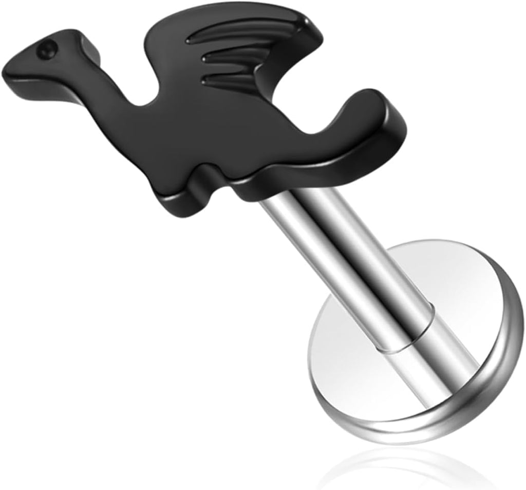 16g F136 Implant Grade Titanium Labrets Press Fit Threadless Push In Dainty Cartilage Helix - QIAO CrystalQIAO CrystalQIAO Crystal