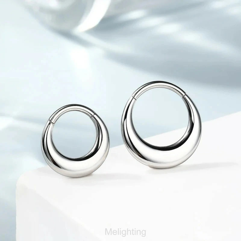 16G Stainless Steel 316L Septum Jewelry Clicker Cartilage Earring Hinged Septum Ring Hoop