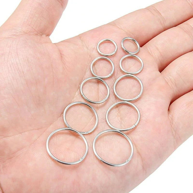 16G Stainless Steel Hinged Clicker Segment Septum Nose Lip Ring Hoop Cartilage Tragus