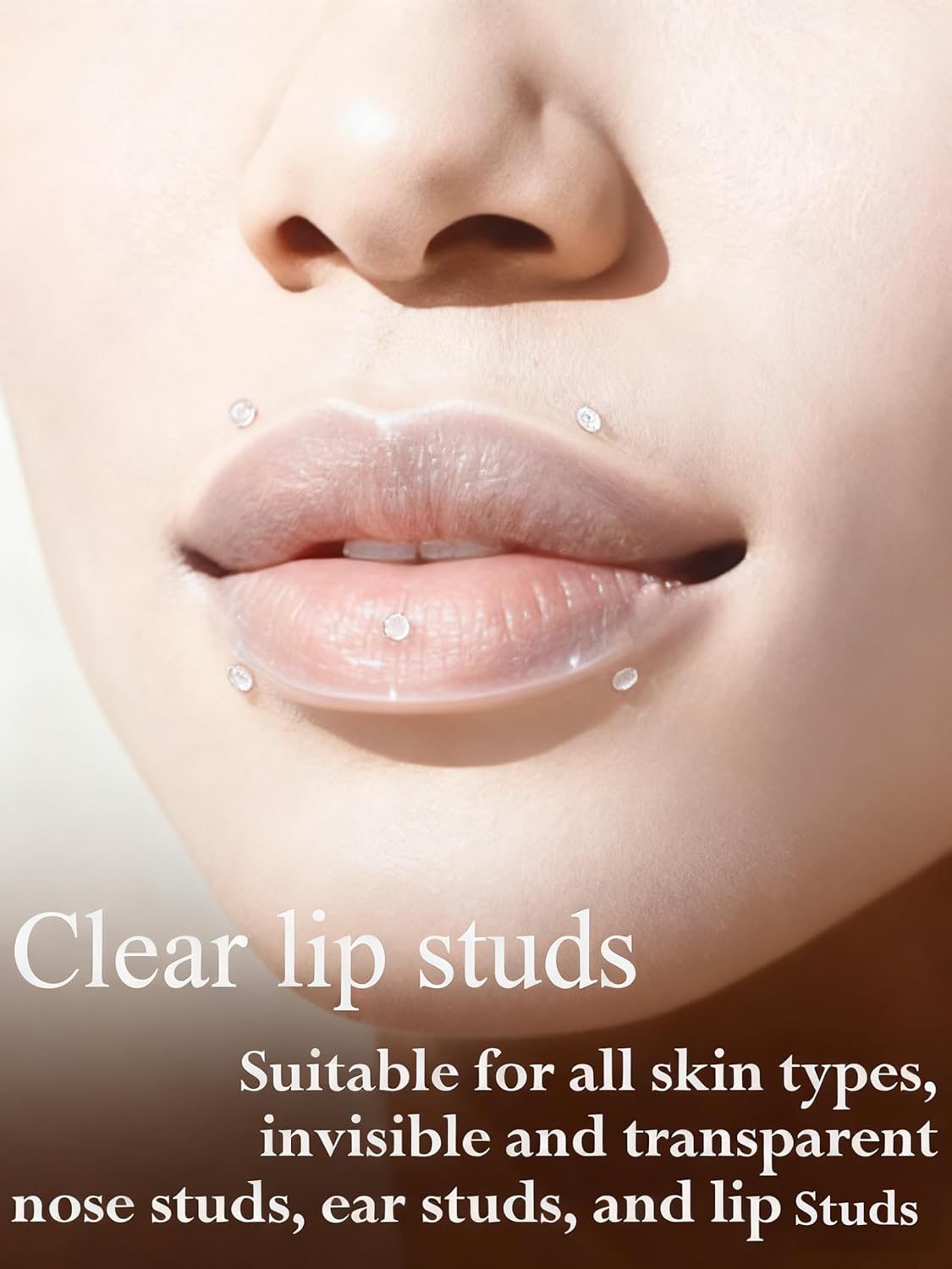 18G 16G Flat Back Clear Earrings for Sports Nose Studs Silicone Plastic tragus conch cartilage Retainers - QIAO CrystalQIAO CrystalQIAO Crystal