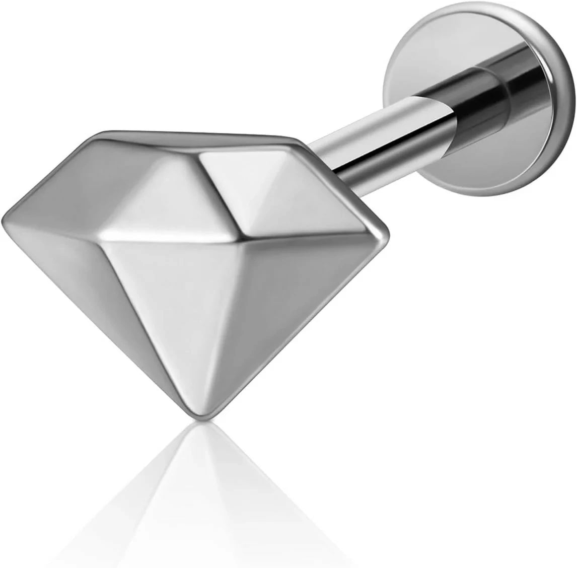 1PC Threadless Flat Back Stud ASTM F136 Titanium Cartilage Piercing Jewelry Stud