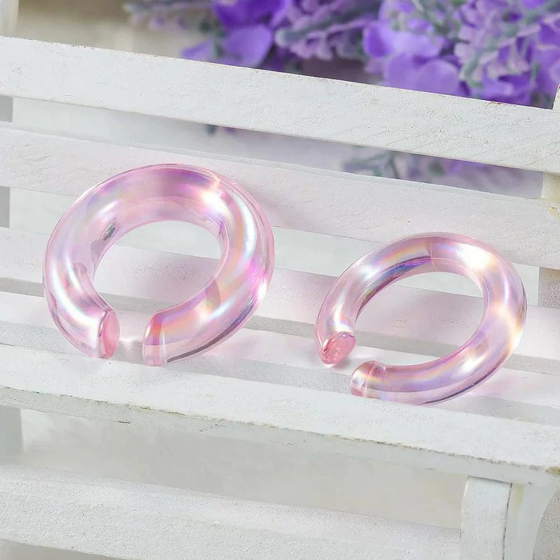 6mm-10mm 1 Pairs Glass Ear Weights Ear Heavy Earring Hangers Tapers Plugs