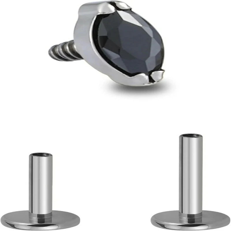 1PC Tragus Conch Helix Flat Labret ASTM F136 Titanium Cartilage Earring Flatback Stud