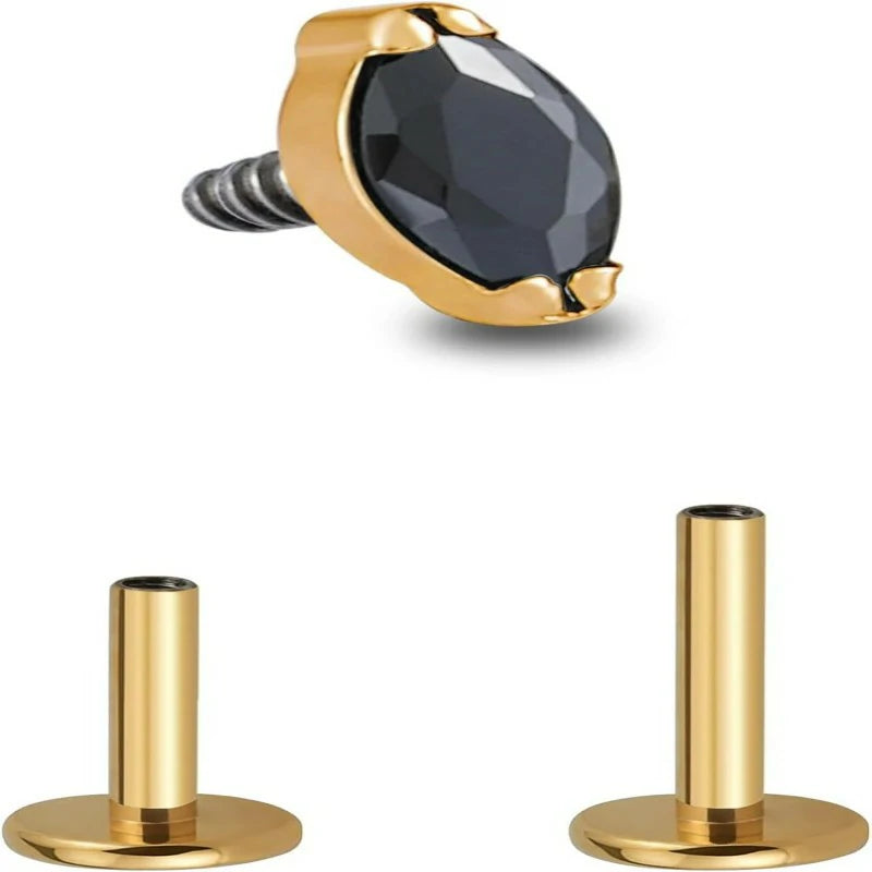 1PC Tragus Conch Helix Flat Labret ASTM F136 Titanium Cartilage Earring Flatback Stud