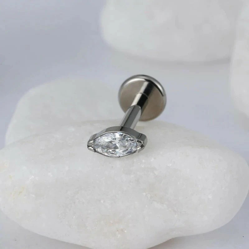 1PC Tragus Conch Helix Flat Labret ASTM F136 Titanium Cartilage Earring Flatback Stud