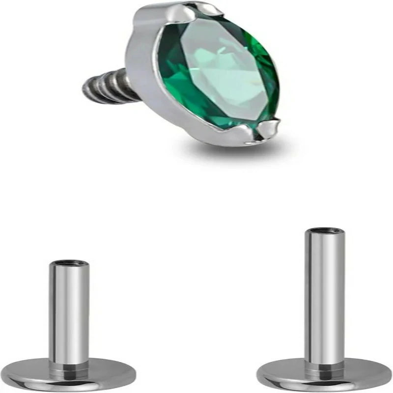 1PC Tragus Conch Helix Flat Labret ASTM F136 Titanium Cartilage Earring Flatback Stud