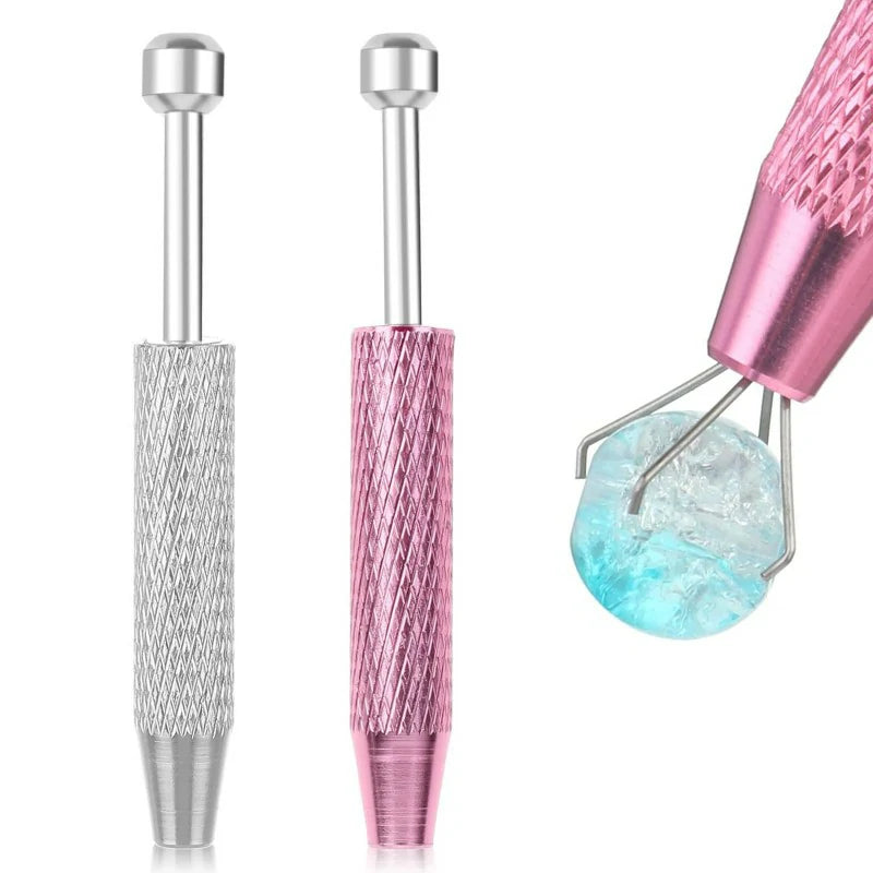 2 Pcs Piercing Changing Tools 4-Claw Pick Up Piercing Ball Holder
