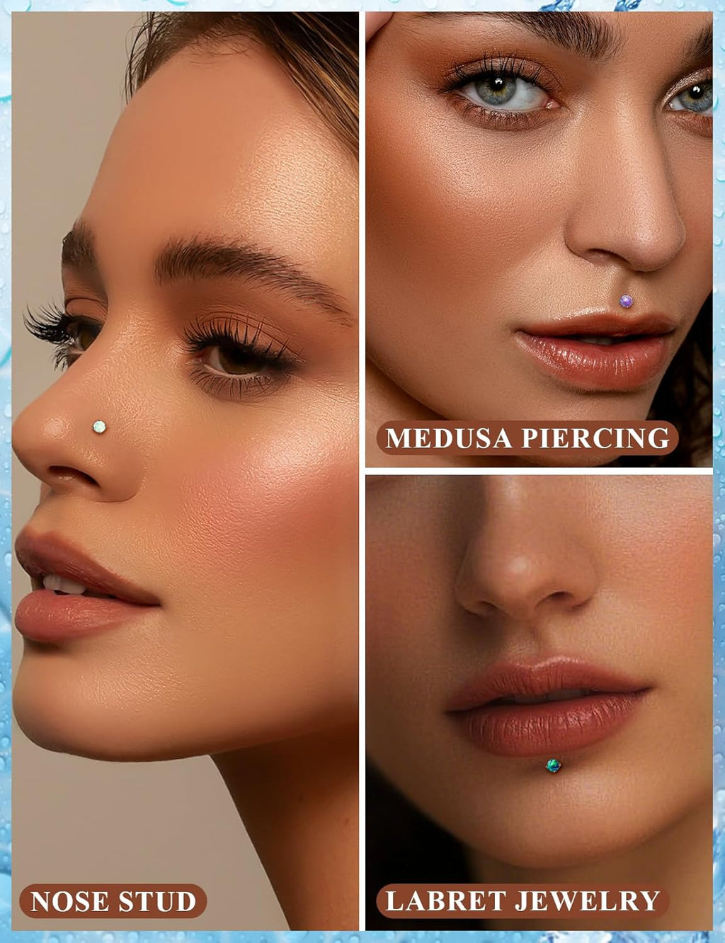 20G 18G 16G Astm F136 Titanium Internal Thread Flat Back Earrings Nose Studs Tragus Helix - QIAO CrystalQIAO CrystalQIAO Crystal