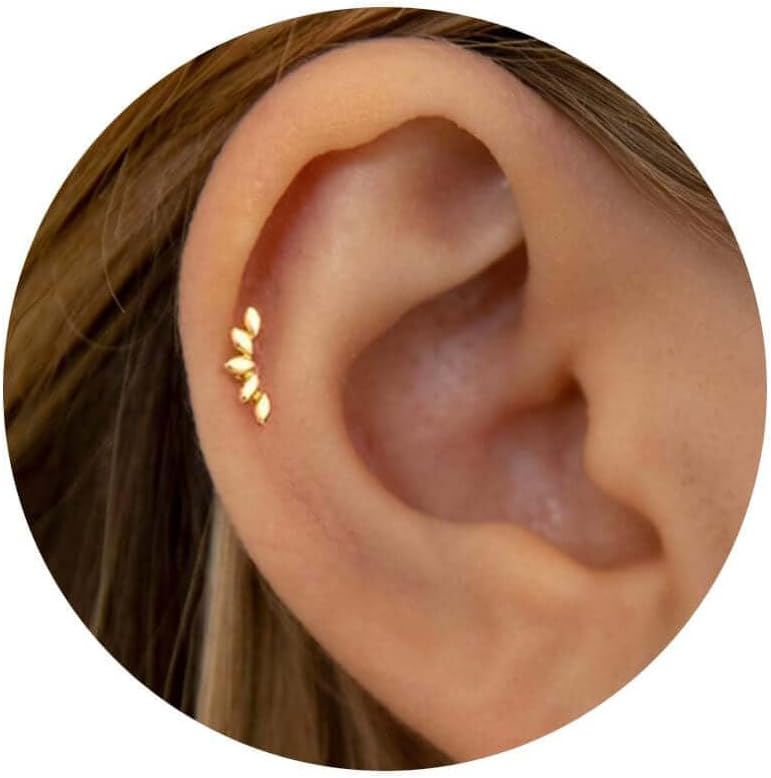 20G/18G/16G Flat Back Earrings Tiny artilage Earring Threadless Tragus Helix Stud Conch Piercing Jewelry - QIAO CrystalQIAO CrystalQIAO Crystal