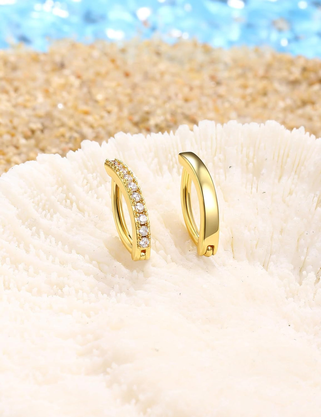 2Pcs 14G Clicker Belly Button Ring for Women Surgical Steel CZ Opal Belly Ring Simple Reverse Navel Rings Body Jewelry - 我的商店我的商店我的商店