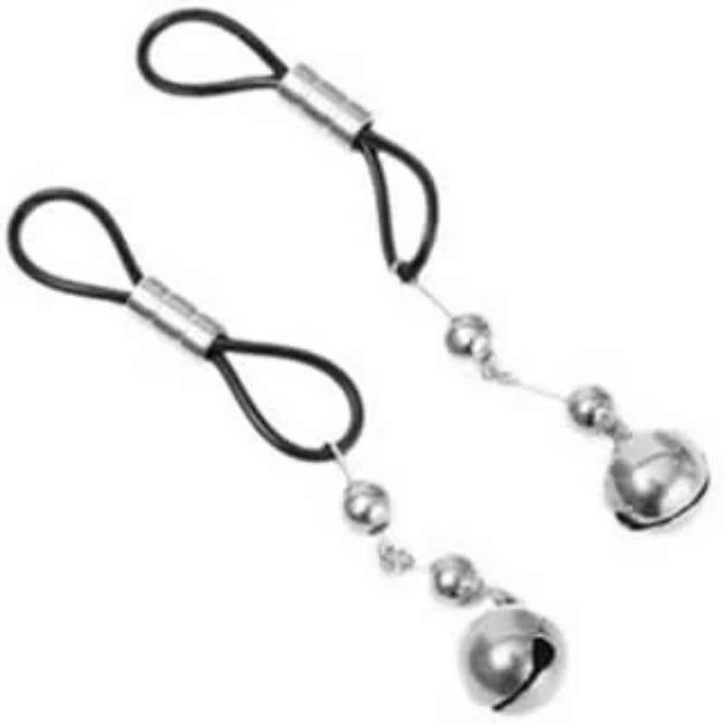 2Pcs Piercing Nipple Jewelry Stainless Steel Bells Dangle Fake Nipple Rings