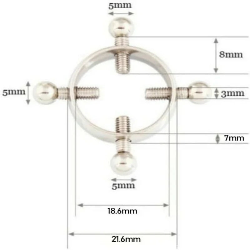 2Pcs Piercing Nipple Jewelry Stainless Steel Bells Dangle Fake Nipple Rings