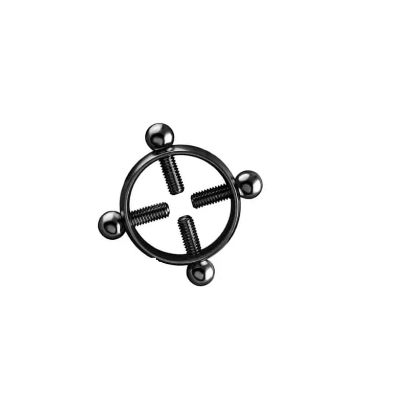 2Pcs Piercing Nipple Jewelry Stainless Steel Bells Dangle Fake Nipple Rings