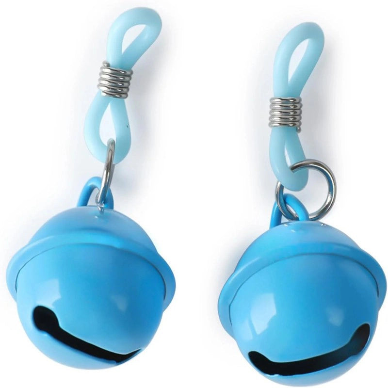 2Pcs Rhinestone Bowknot Fake Nipple Rings Non-Piercing Dangle Nipple Ring