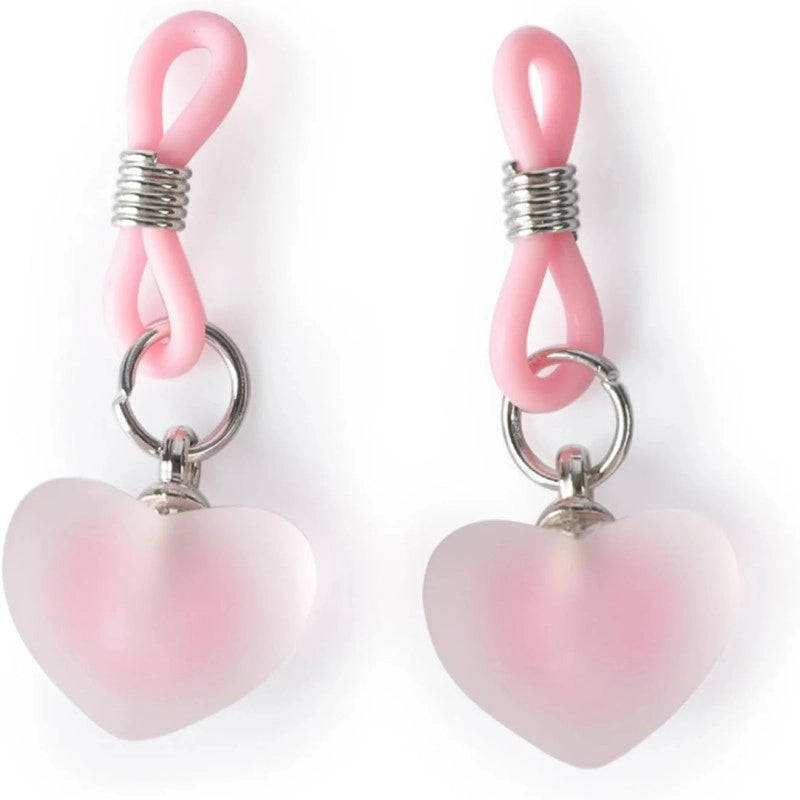 2Pcs Rhinestone Bowknot Fake Nipple Rings Non-Piercing Dangle Nipple Ring