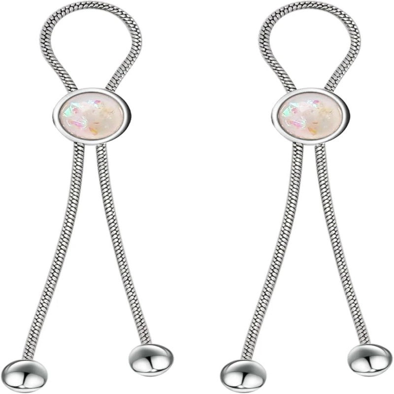 2Pcs Rhinestone Bowknot Fake Nipple Rings Non-Piercing Dangle Nipple Ring