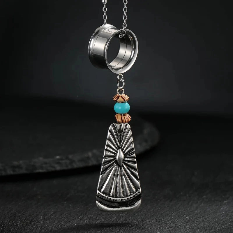 2PCS Tunnels Hypoallergenic Stainless Steel Dangle Gauges for Ear Stretching