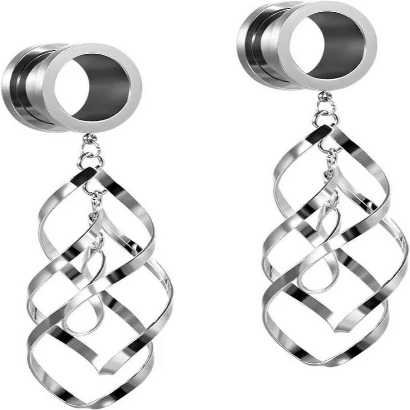 2pcs sterling silver Fashion Designs Dangle Plugs and Tunnels